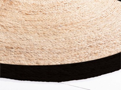 Χαλί Γιούτα Στρογγυλό Βαμβακερό Μαύρο Γαρύφαλλο Πλέξη | Γαρύφαλλο - Λευκά Είδη